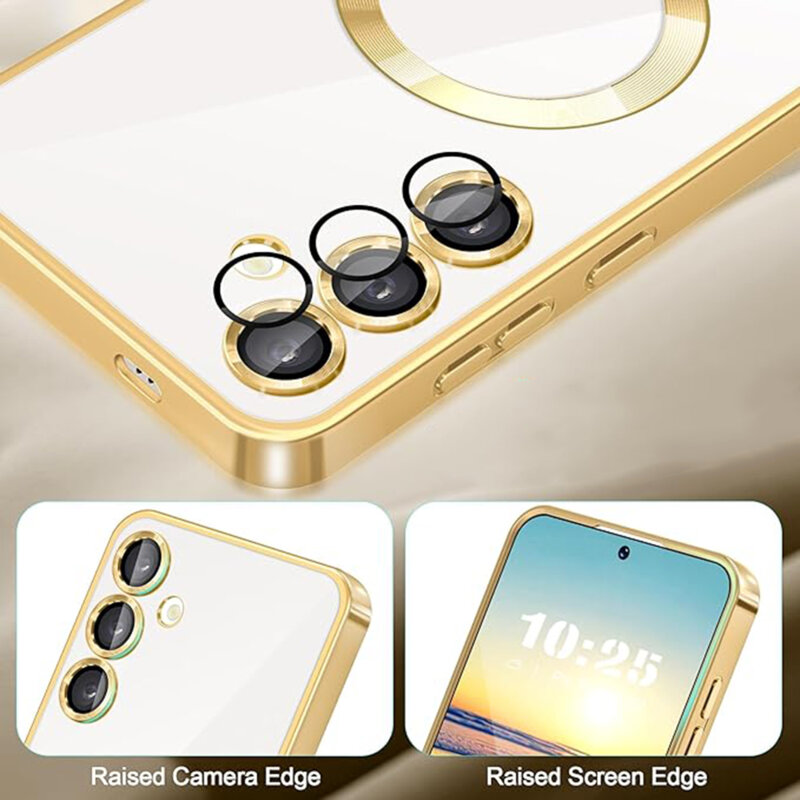 Husa premium Samsung Galaxy S23 Plus Techsuit Luxury Crystal MagSafe, roz