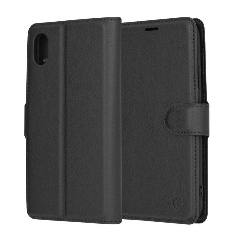Husa iPhone XR Techsuit Leather Folio, negru