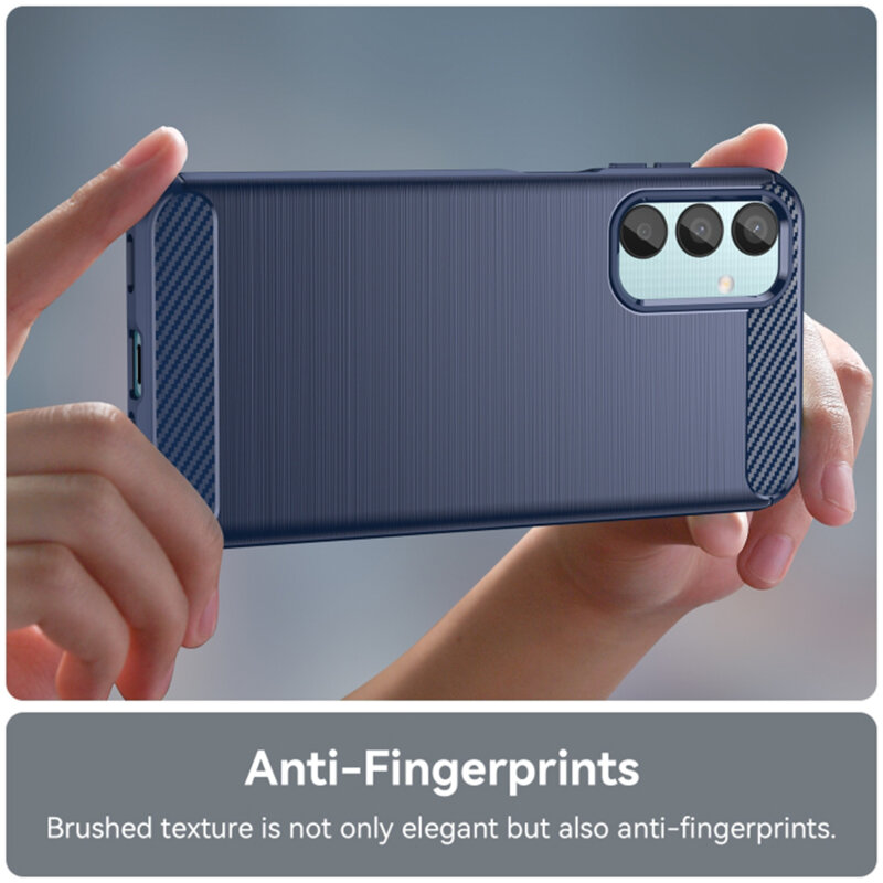Husa Samsung Galaxy M15 Techsuit Carbon Silicone, albastru