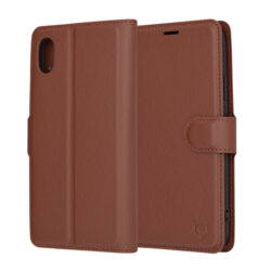 Husa iPhone XR Techsuit Leather Folio, maro