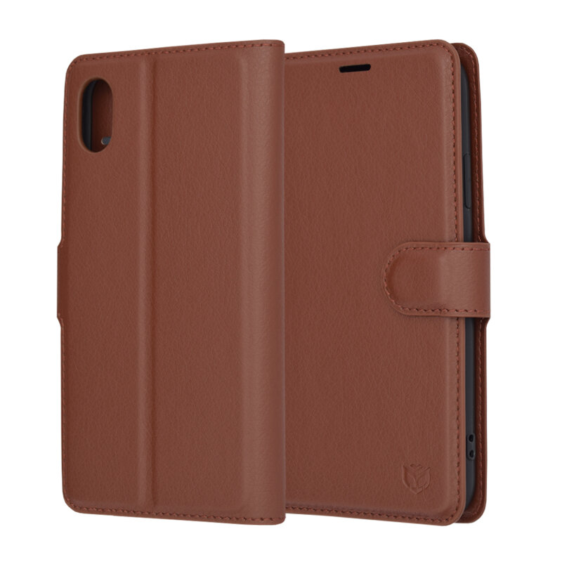Husa iPhone XR Techsuit Leather Folio, maro