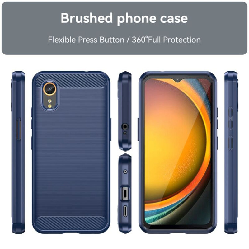 Husa Samsung Galaxy Xcover7 Techsuit Carbon Silicone, albastru