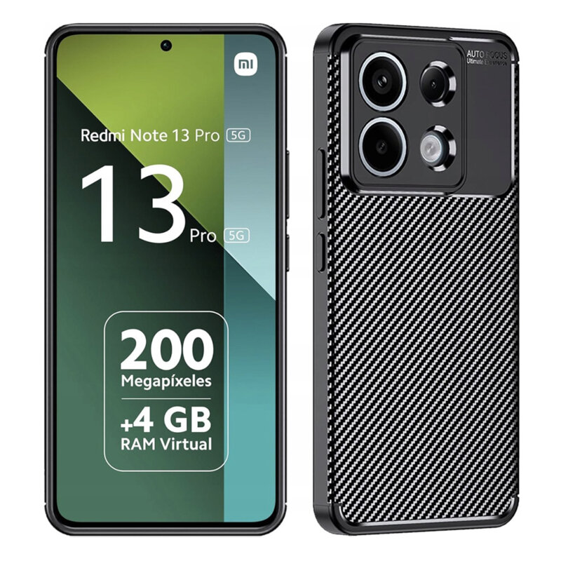 Husa Xiaomi Redmi Note 13 Pro 5G Techsuit CarbonFiber, negru