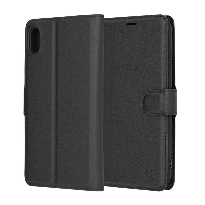 Husa iPhone XS Max Techsuit Leather Folio, negru