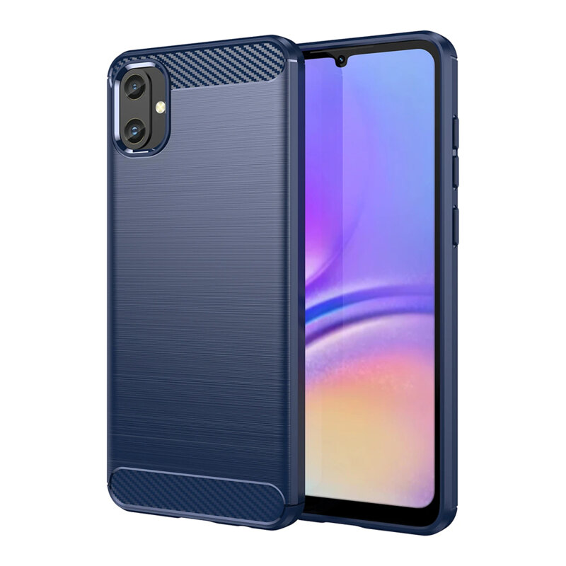 Husa Samsung Galaxy A05 Techsuit Carbon Silicone, albastru