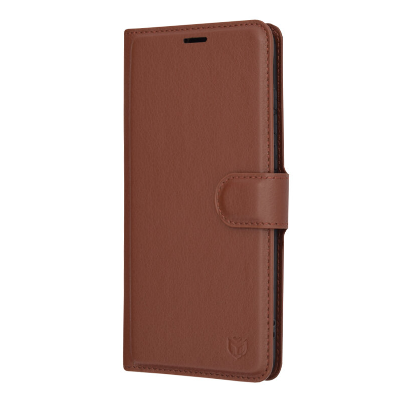Husa Motorola Edge 30 Neo Techsuit Leather Folio, maro
