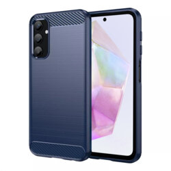 Husa Samsung Galaxy A35 5G Techsuit Carbon Silicone, albastru