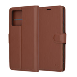 Husa Motorola Edge 40 Neo Techsuit Leather Folio, maro