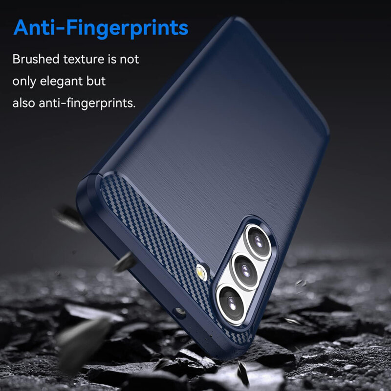 Husa Samsung Galaxy S23 Plus Techsuit Carbon Silicone, albastru