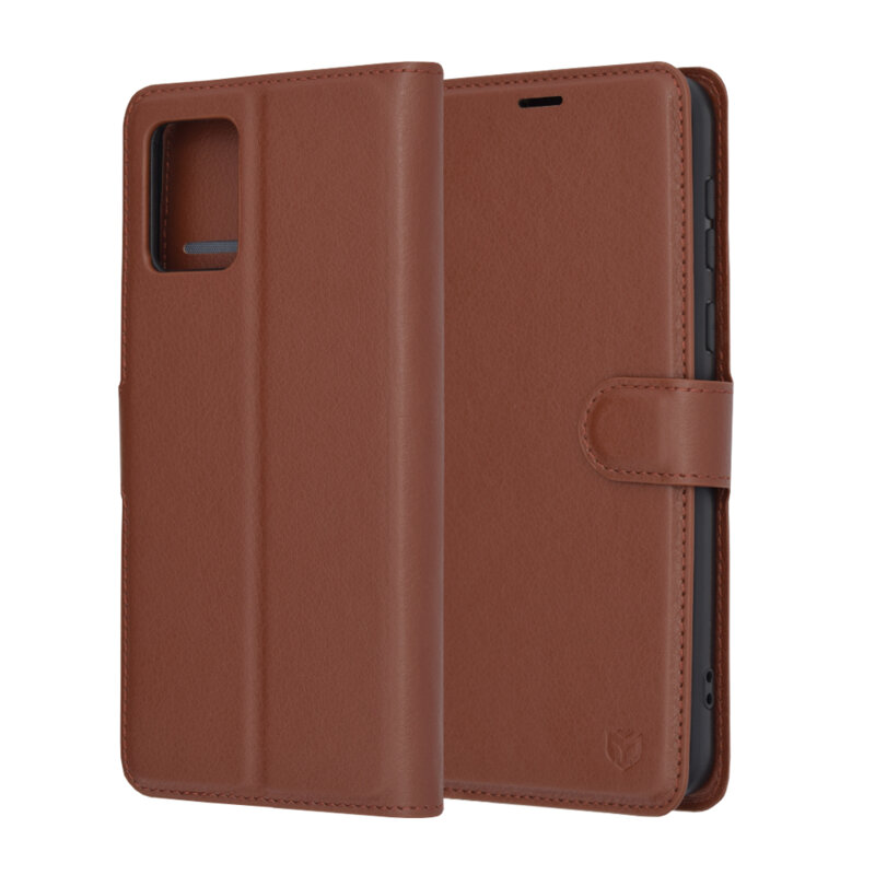 Husa Motorola Moto E13 Techsuit Leather Folio, maro