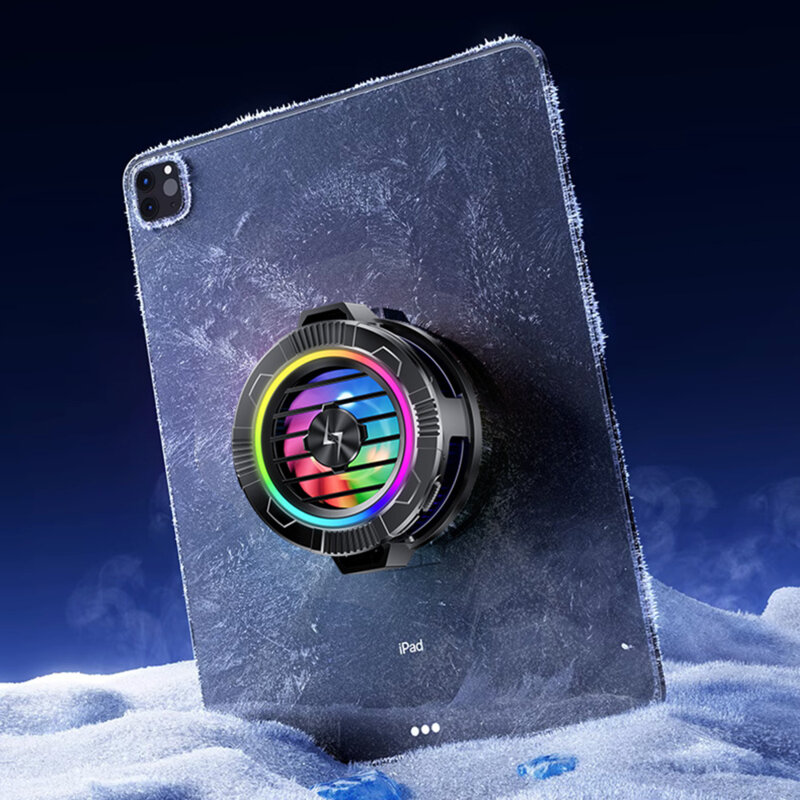 Cooler telefon magnetic Techsuit, cu lumini RGB, negru, P66