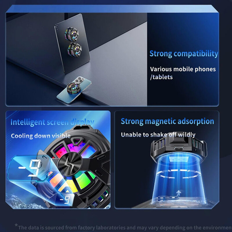 Cooler magnetic pentru telefon Techsuit, display, negru, P60