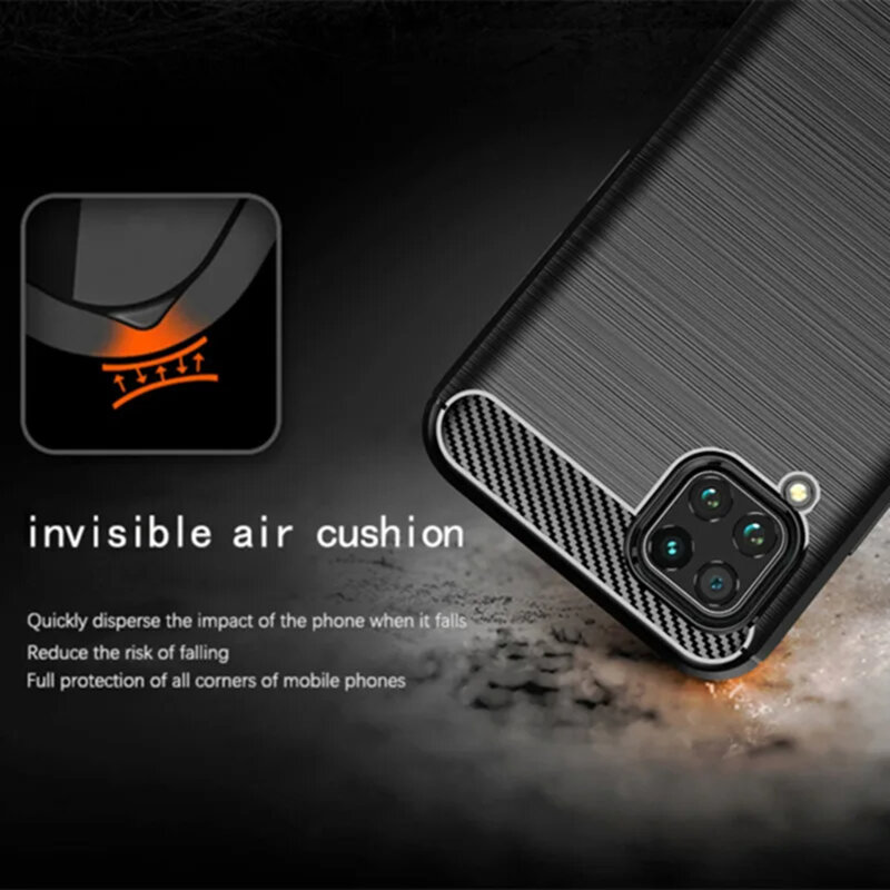Husa Huawei P30 Lite Techsuit Carbon Silicone, albastru