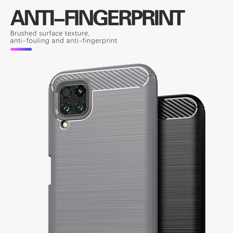 Husa Huawei P30 Lite Techsuit Carbon Silicone, albastru