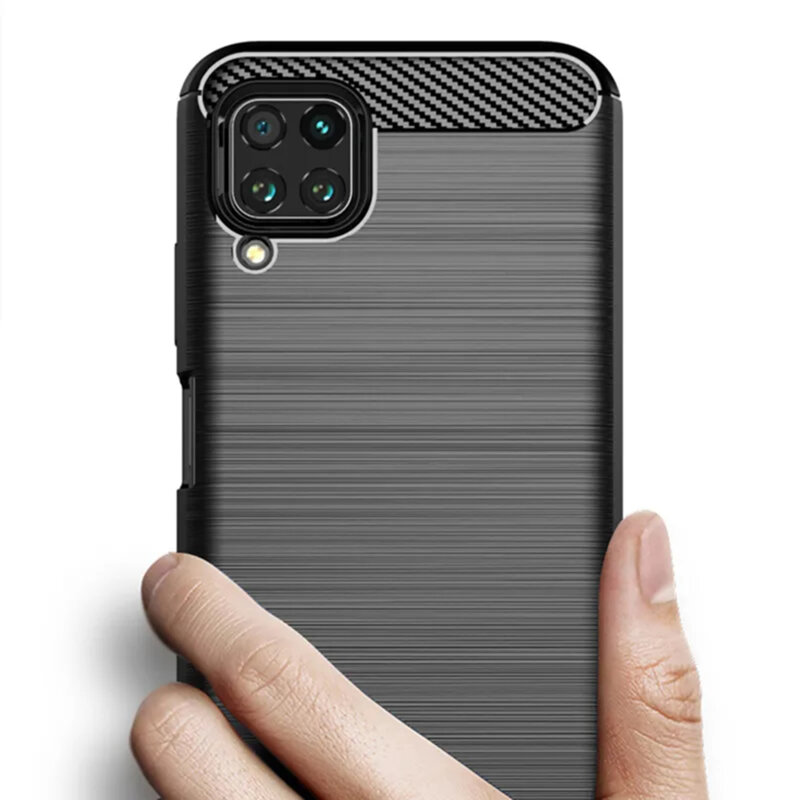 Husa Huawei P30 Lite Techsuit Carbon Silicone, albastru