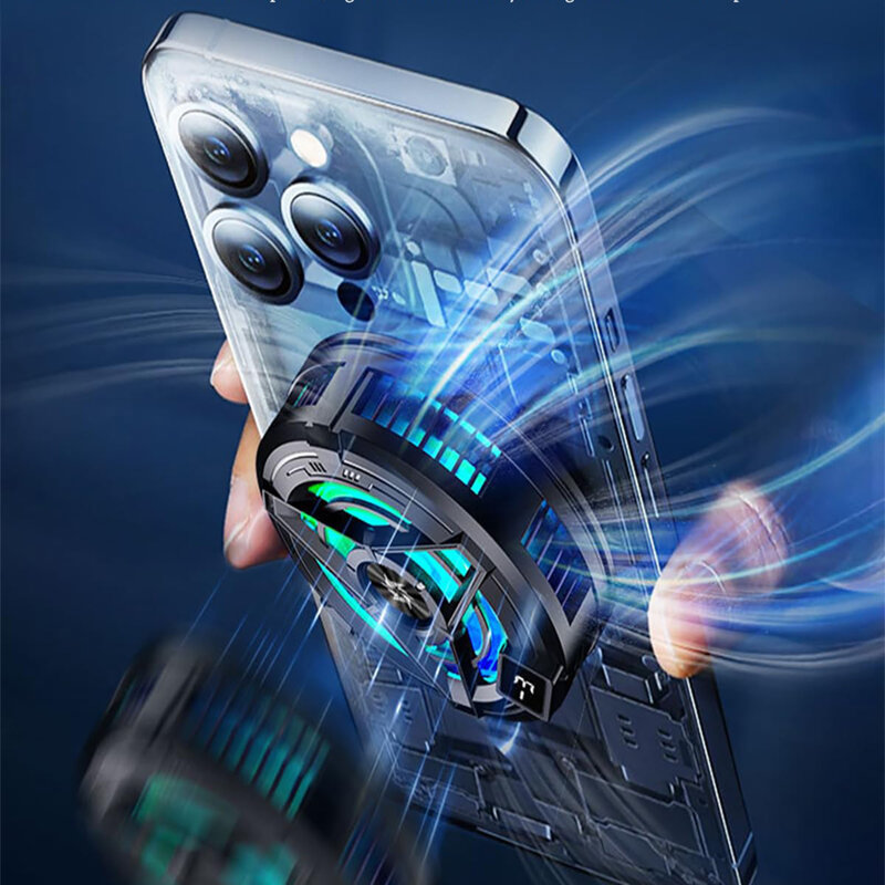 Cooler silentios telefon Techsuit, magnetic, negru, SL17