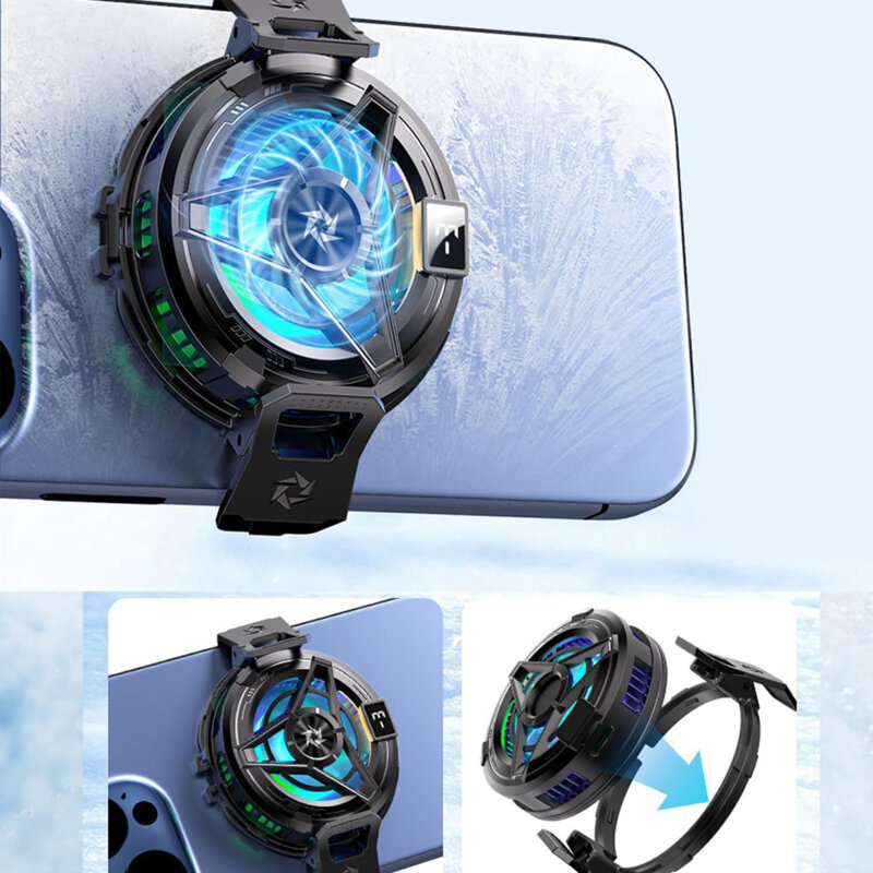 Cooler silentios telefon Techsuit, magnetic, negru, SL17