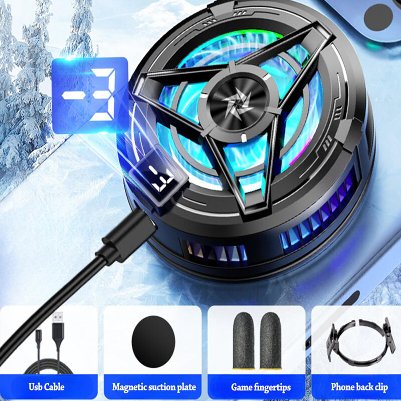 Cooler silentios telefon Techsuit, magnetic, negru, SL17