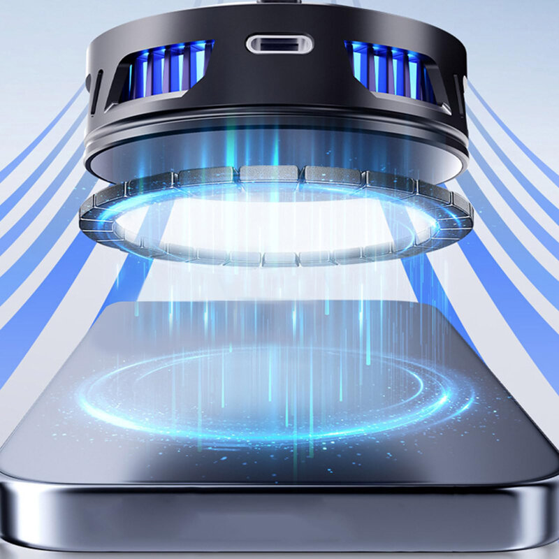 Cooler racire telefon cu RGB Techsuit, magnetic, negru, SL18