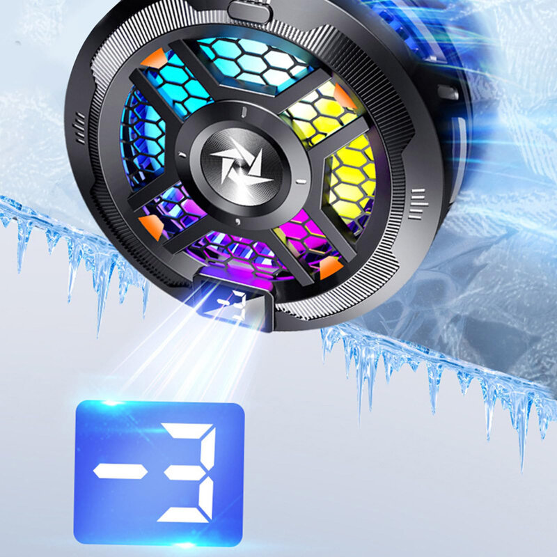 Cooler racire telefon cu RGB Techsuit, magnetic, negru, SL18