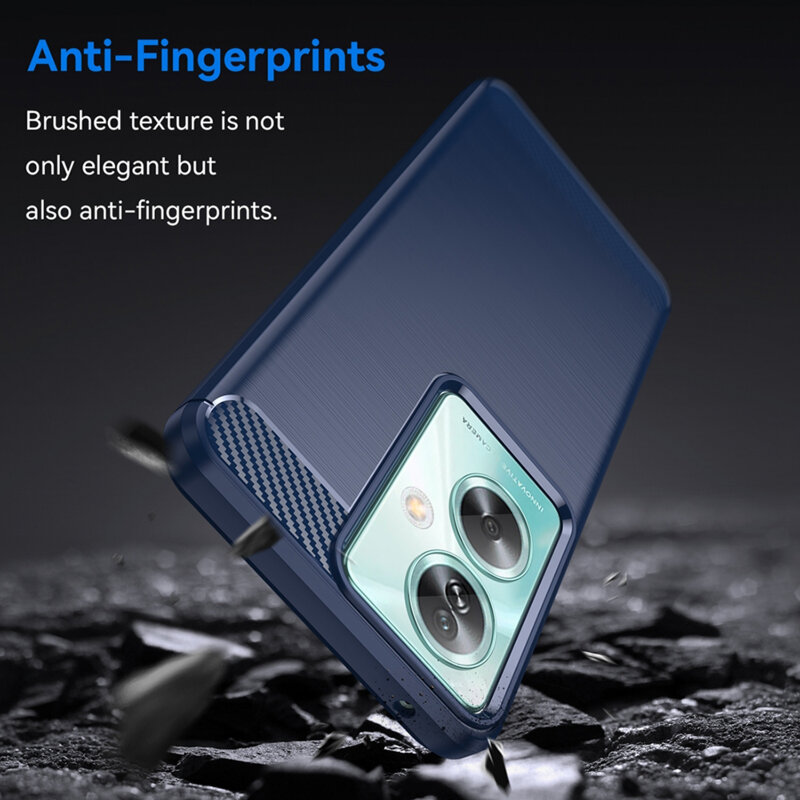 Husa Oppo A58 4G Techsuit Carbon Silicone, albastru