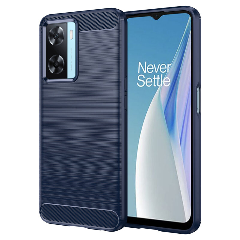 Husa OnePlus Nord N20 SE Techsuit Carbon Silicone, albastru