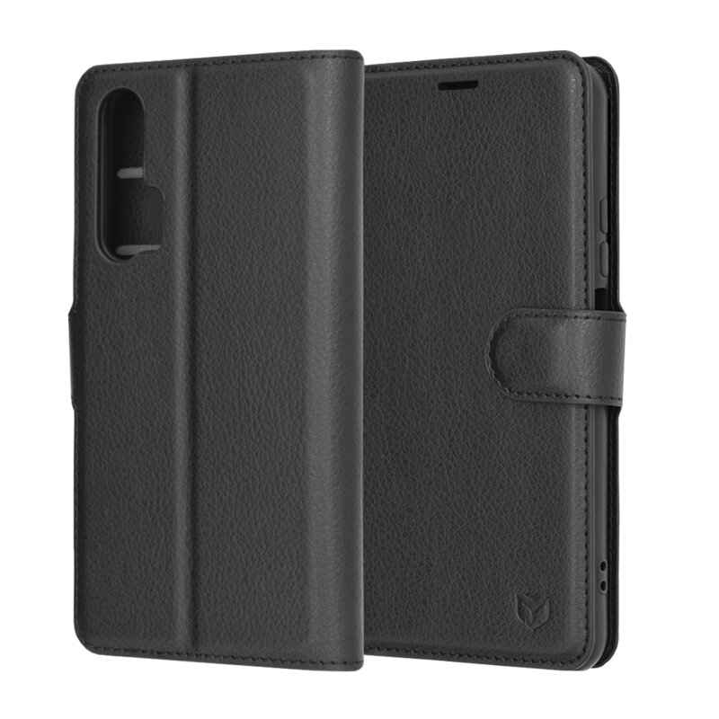 Husa Huawei Nova 5T Techsuit Leather Folio, negru