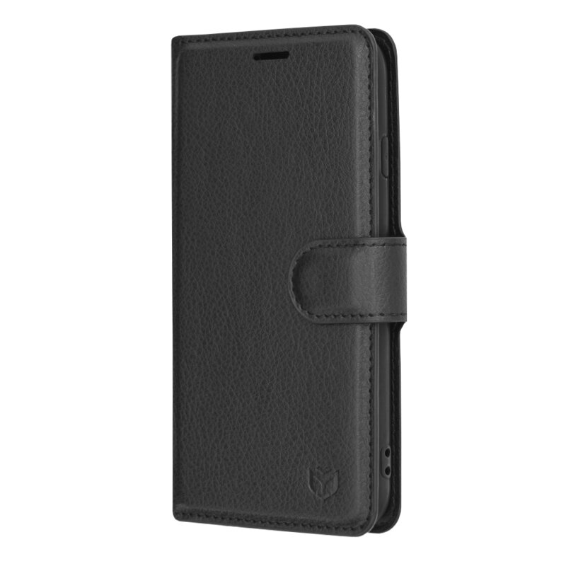 Husa iPhone SE 3, SE 2022 Techsuit Leather Folio, negru