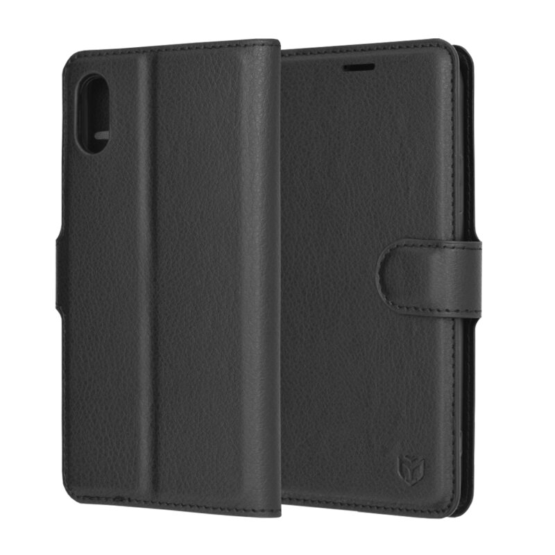 Husa iPhone X, iPhone 10 Techsuit Leather Folio, negru