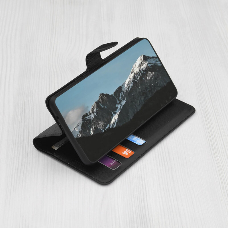 Husa Xiaomi Poco F6 Techsuit Leather Folio, negru
