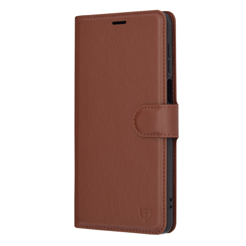 Husa Motorola Moto G14 Techsuit Leather Folio, maro
