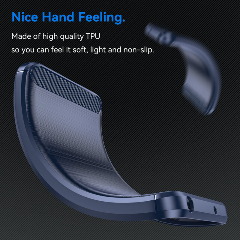 Husa Motorola Edge (2023) Techsuit Carbon Silicone, albastru