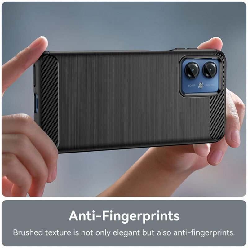 Husa Motorola Moto G14 Techsuit Carbon Silicone, albastru