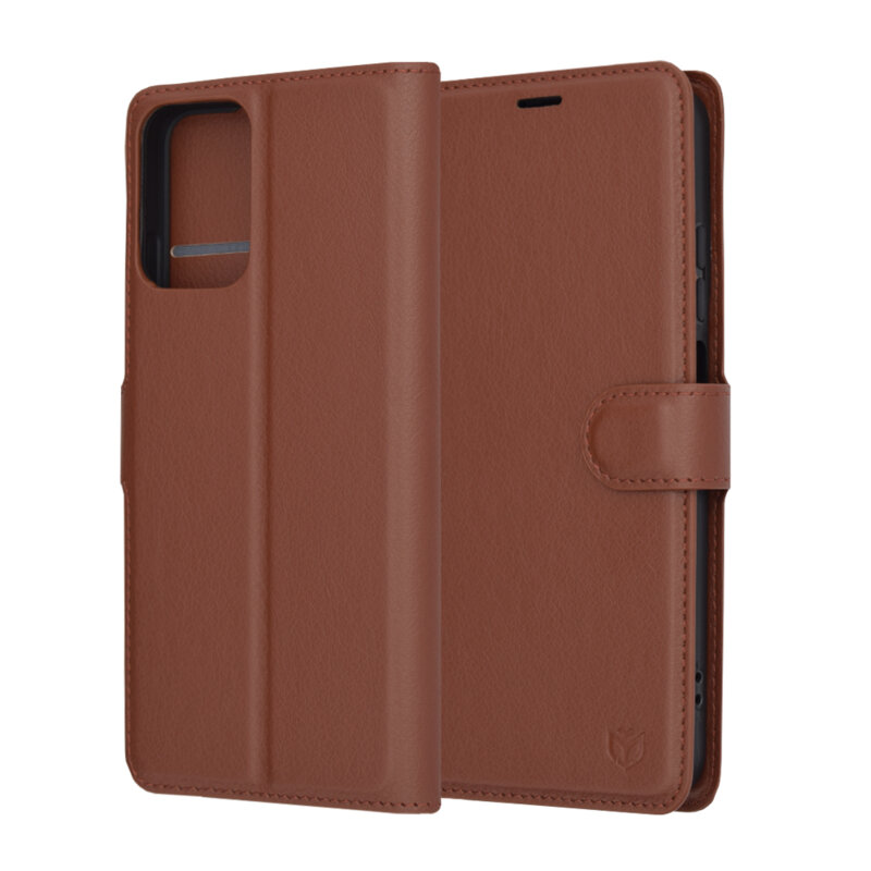 Husa Motorola Moto G34 Techsuit Leather Folio, maro