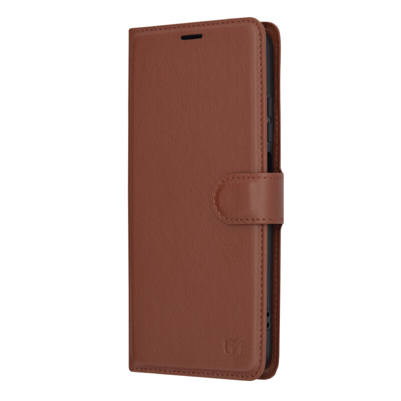 Husa Motorola Moto G34 Techsuit Leather Folio, maro