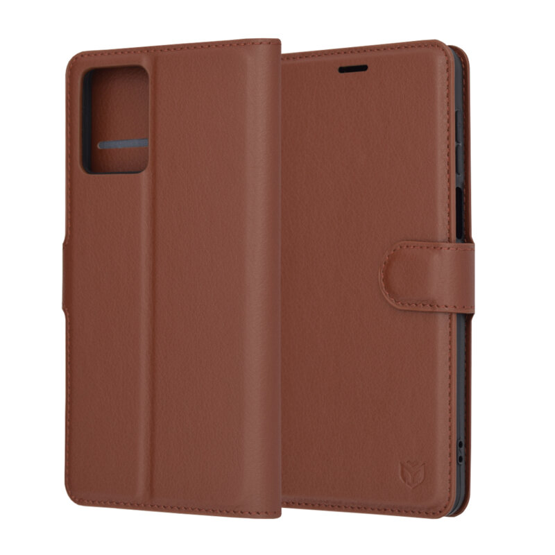 Husa Motorola Moto G54 Techsuit Leather Folio, maro