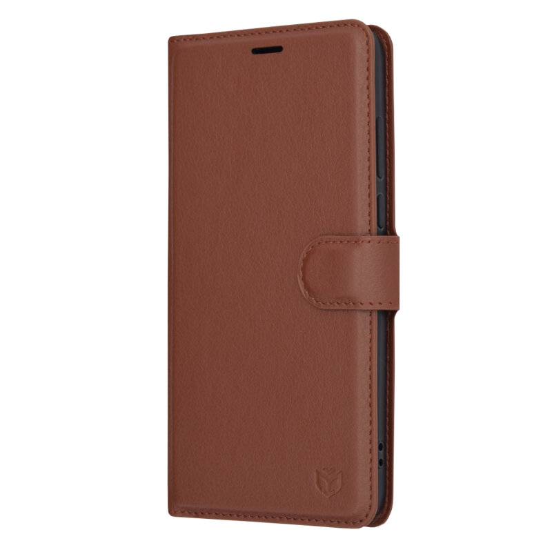 Husa Motorola Moto G84 Techsuit Leather Folio, maro