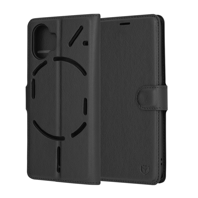 Husa Nothing Phone (2) Techsuit Leather Folio, negru