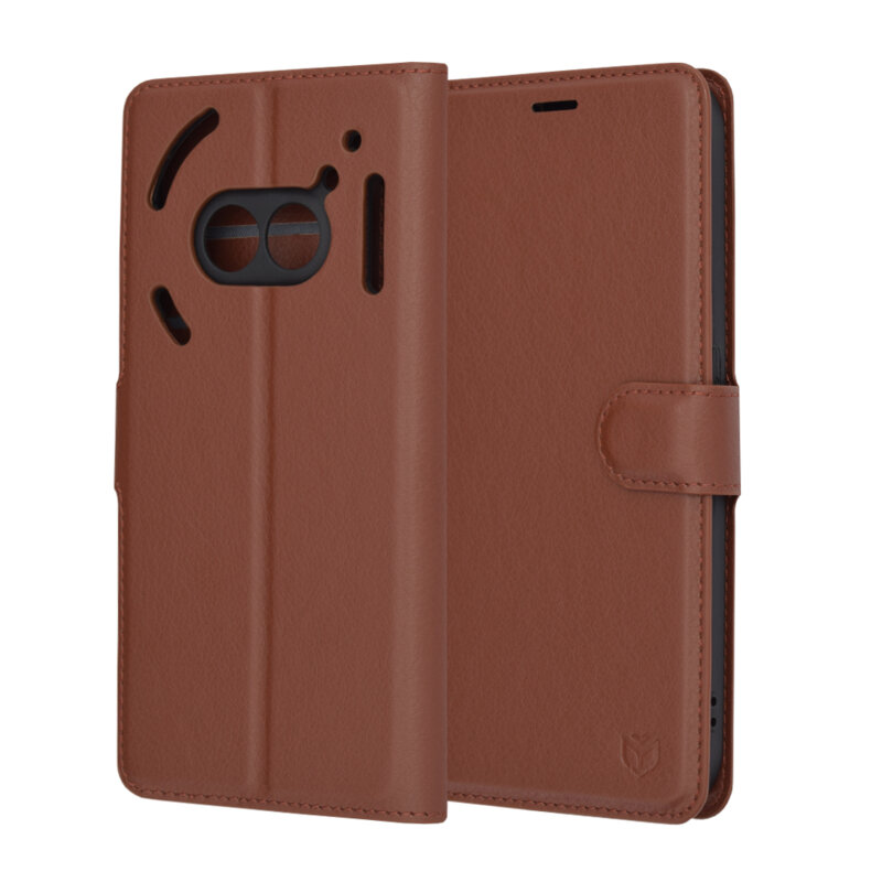 Husa Nothing Phone (2a) Techsuit Leather Folio, maro