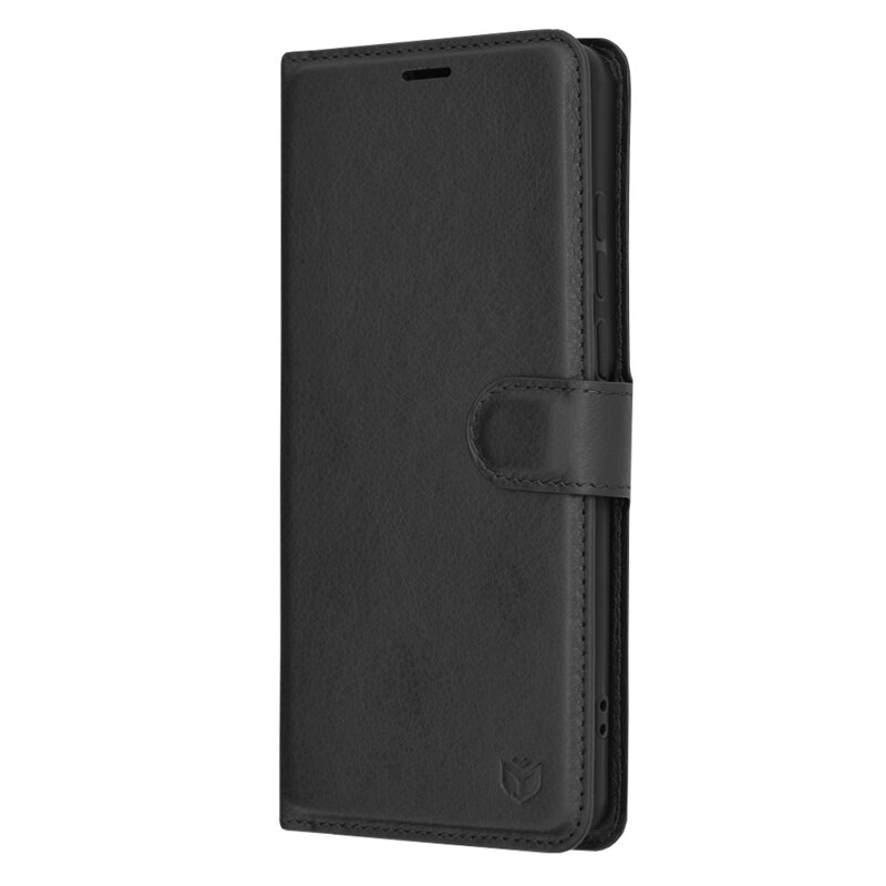 Husa OnePlus 12 Techsuit Leather Folio, negru