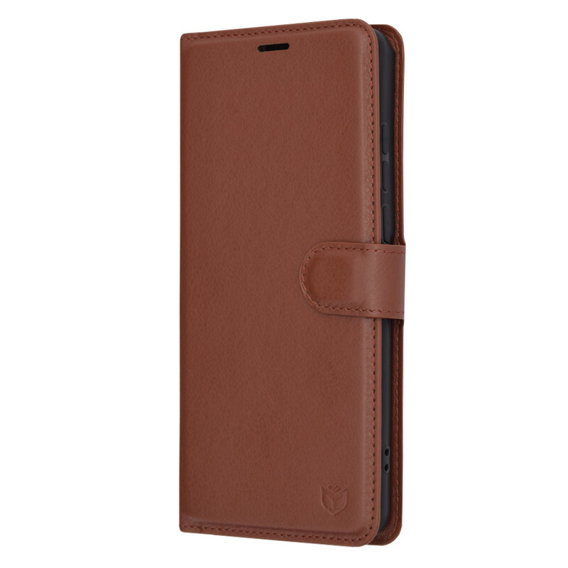 Husa OnePlus 12 Techsuit Leather Folio, maro