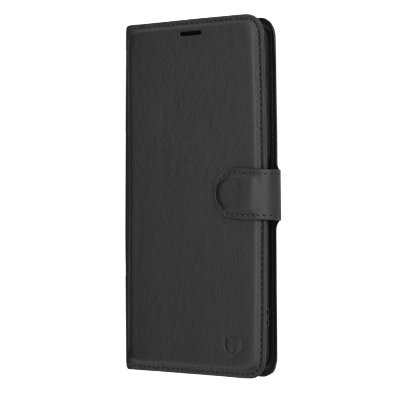 Husa OnePlus 12R Techsuit Leather Folio, negru