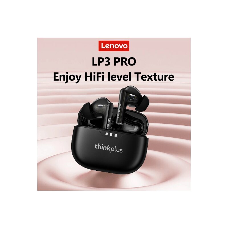 Casti Bluetooth wireess Noise Cancelling Lenovo LP3 Pro, negru