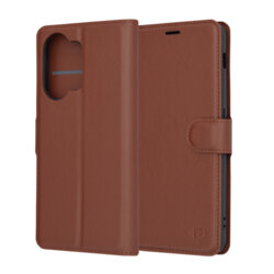 Husa OnePlus Nord 3 Techsuit Leather Folio, maro