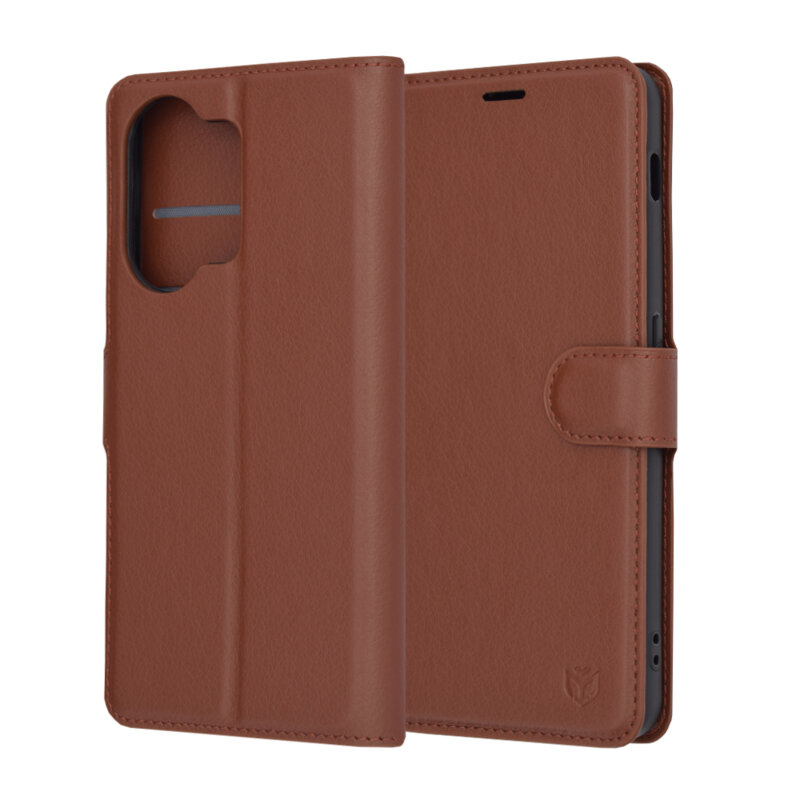 Husa OnePlus Nord 3 Techsuit Leather Folio, maro
