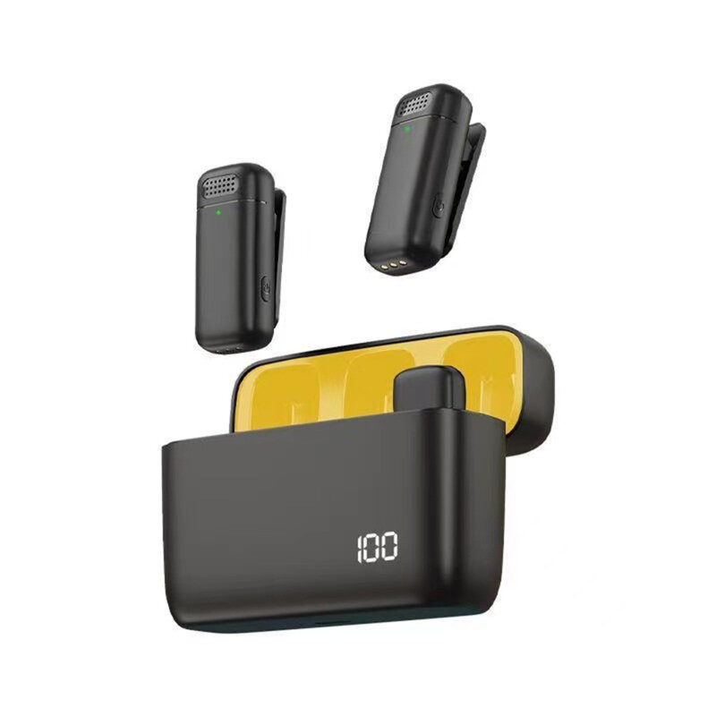 [Pachet 2x] Lavaliera wireless Lightning Techsuit LW3, negru