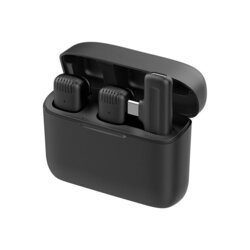 [Pachet 2x] Lavaliera wireless Type-C Techsuit LW4, negru