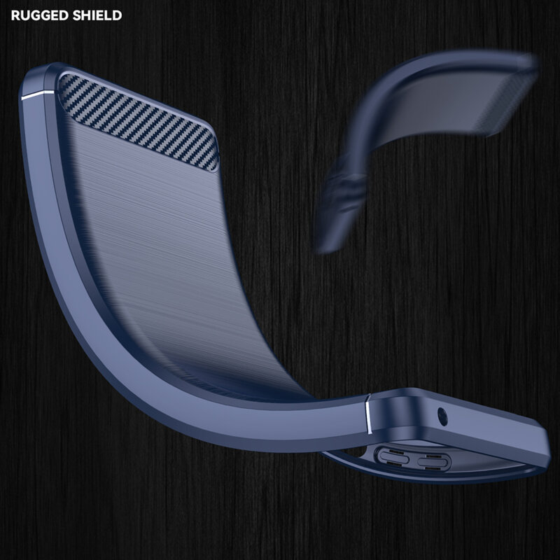 Husa Xiaomi Poco X5 Techsuit Carbon Silicone, albastru