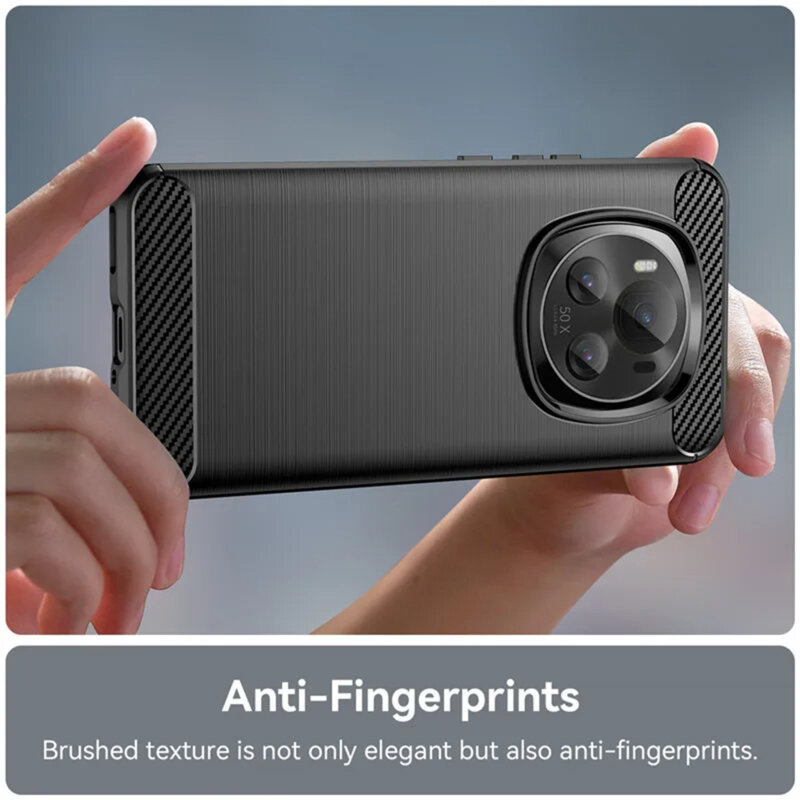 Husa Honor Magic6 Pro Techsuit Carbon Silicone, albastru