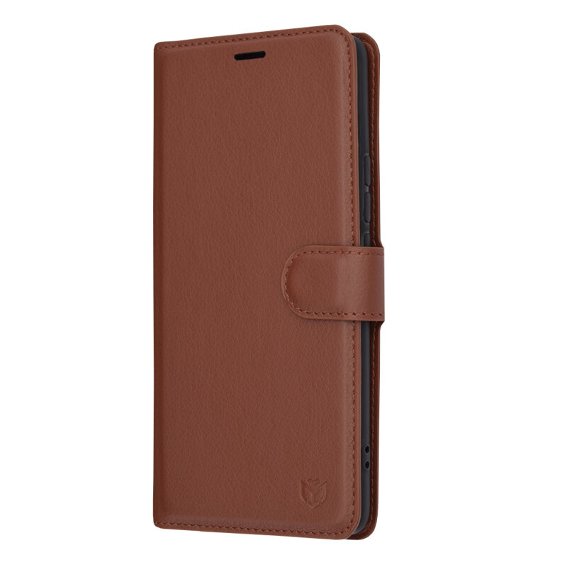 Husa Realme 12 Pro Techsuit Leather Folio, maro
